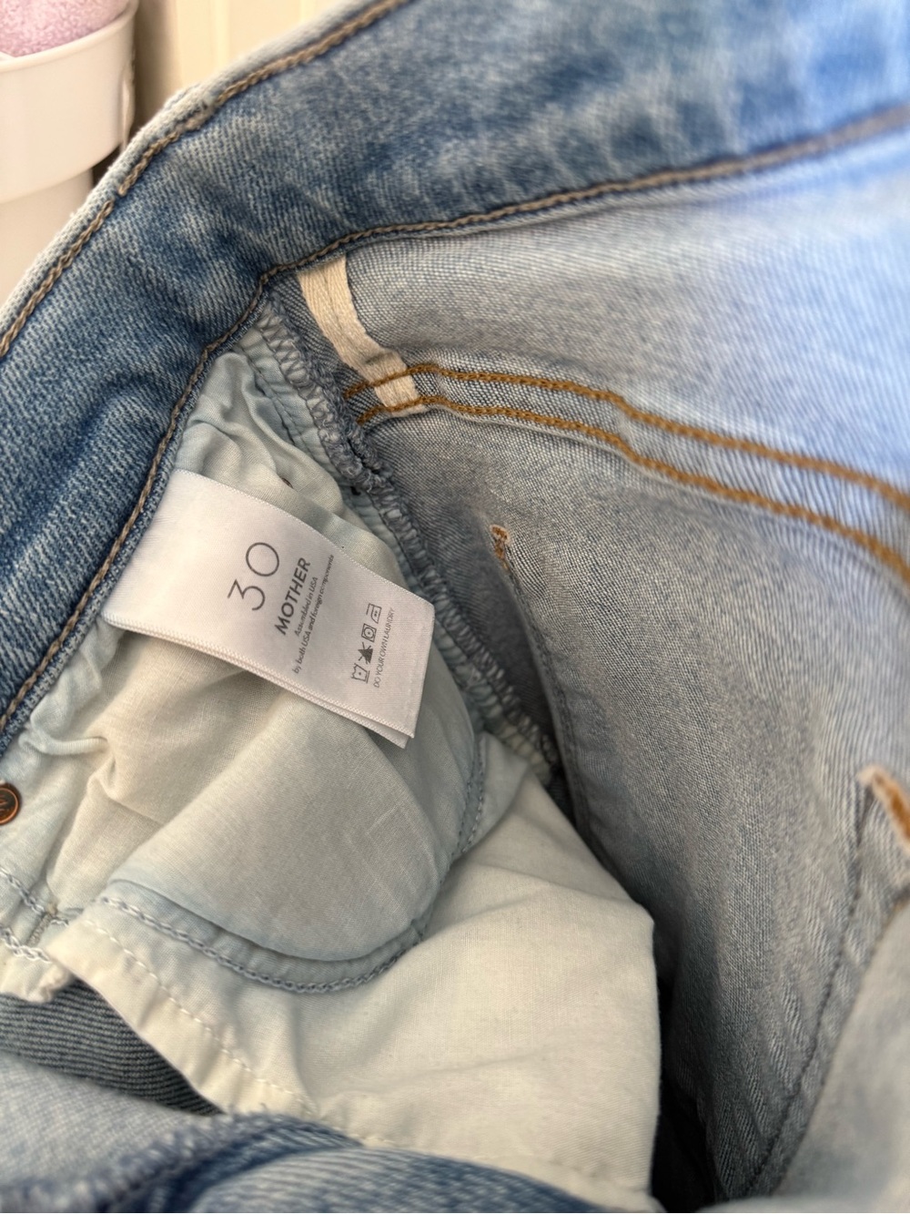 MOTHER The Swooner Rascal Ankle Jeans Let’s Trip Size 30 - Picture 5 of 6
